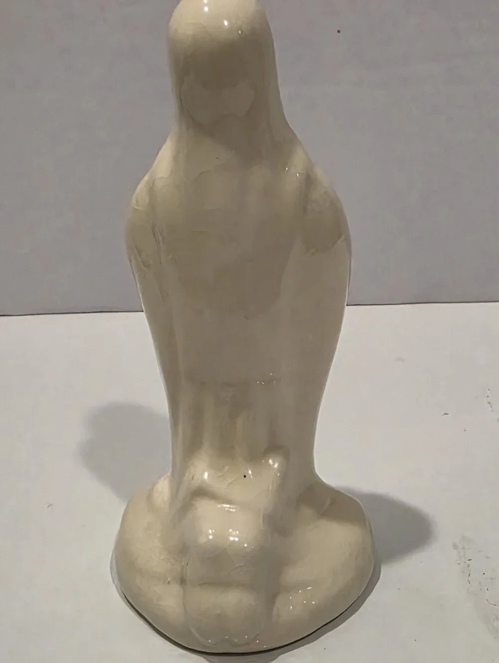 Cream Ceramic Praying Figurine - Elegant Home Accent